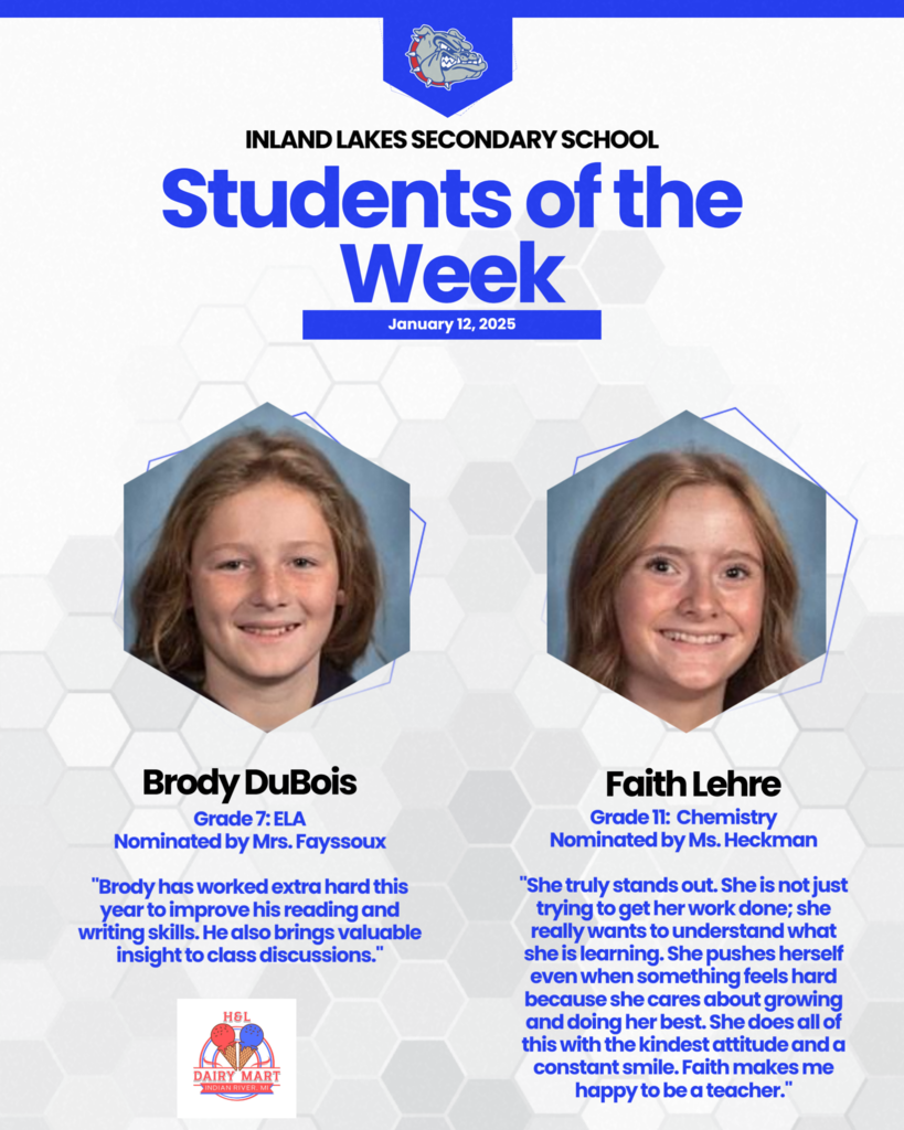 ILS Students of the Week: Brody DuBois and Faith Lehre