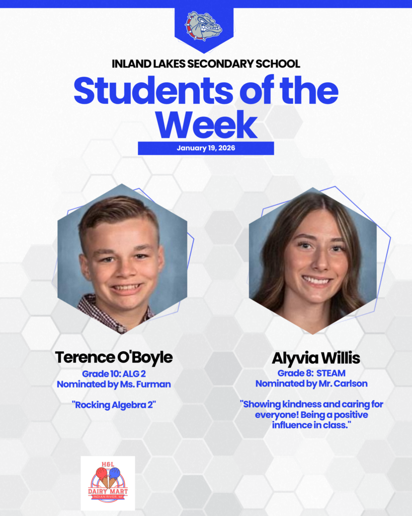 ILS Students of the Week: Terence O'Boyle and Alyvia Willis!