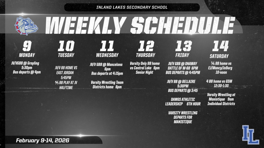 ILS Athletic Weekly Schedule