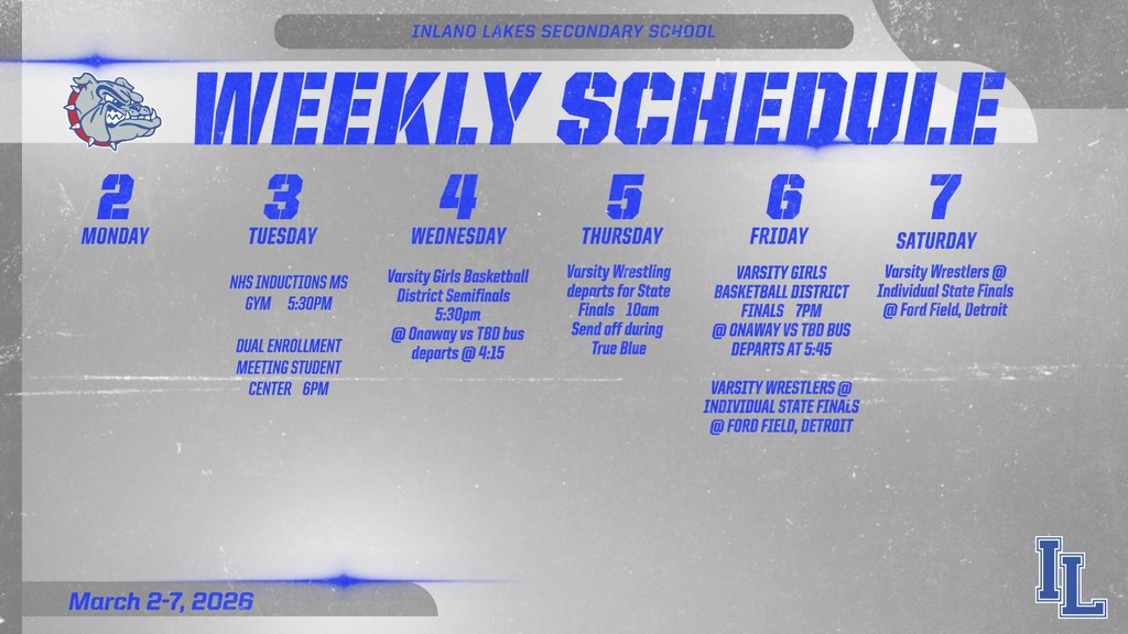weekly schedule