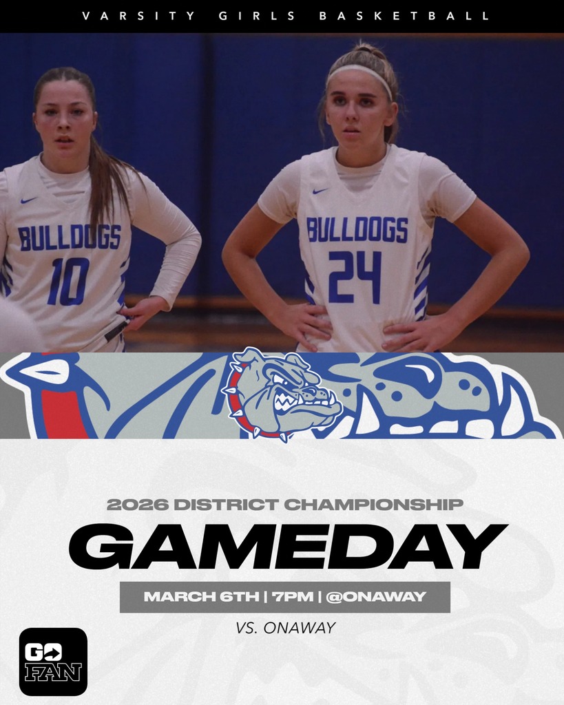 Varsity Girls Basketball plays at Onaway for a District Championship tonight at 7pm!
