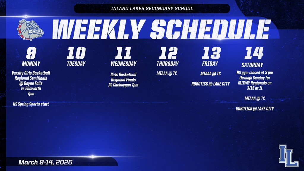 IL Athletics Weekly Schedule