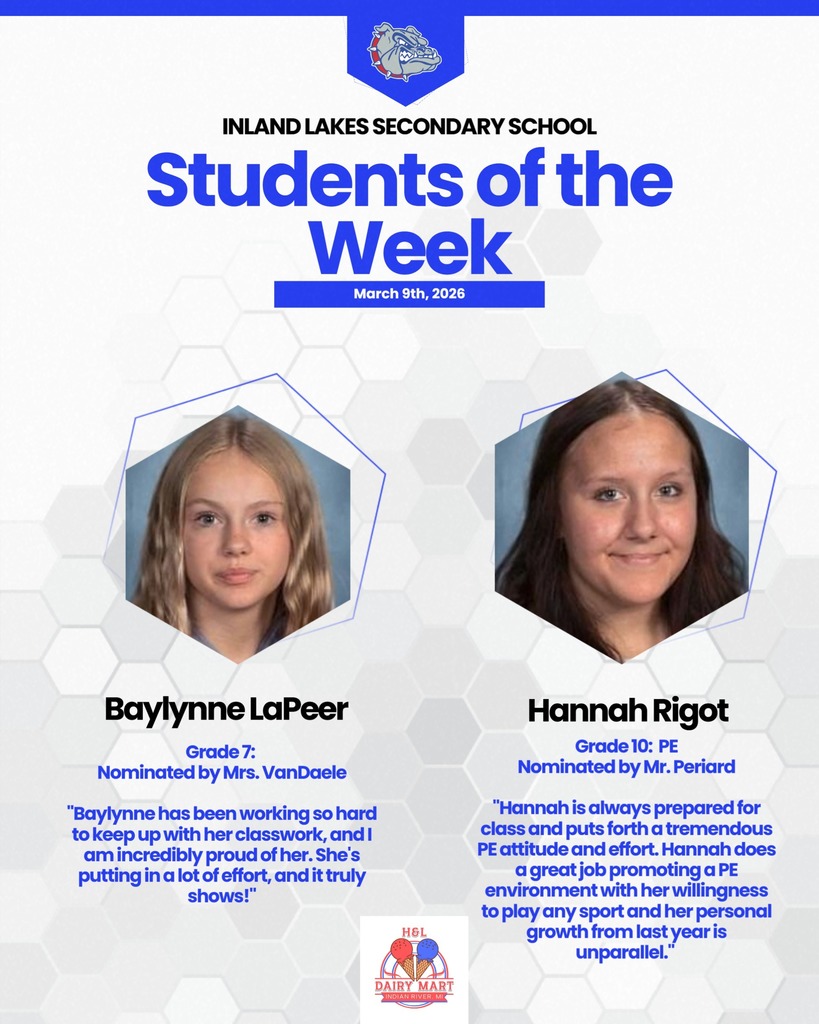 ILS Students of the Week Baylynne LaPeer and Hannah Rigot