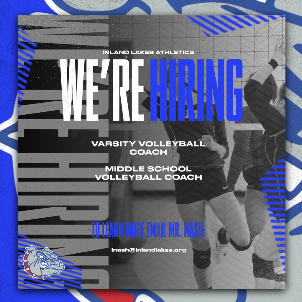 Inland Lakes Athletics is hiring  Volleyball coachs.