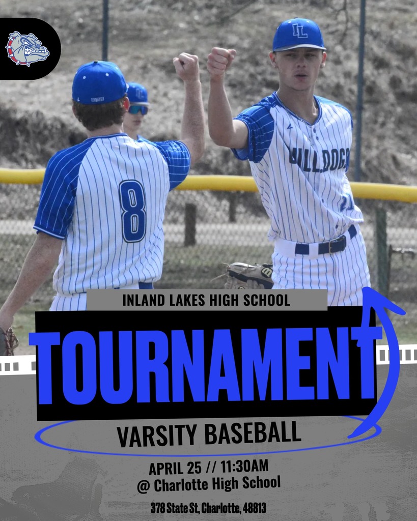 Inland Lakes at Charlotte high school tomorrow at 11:30am