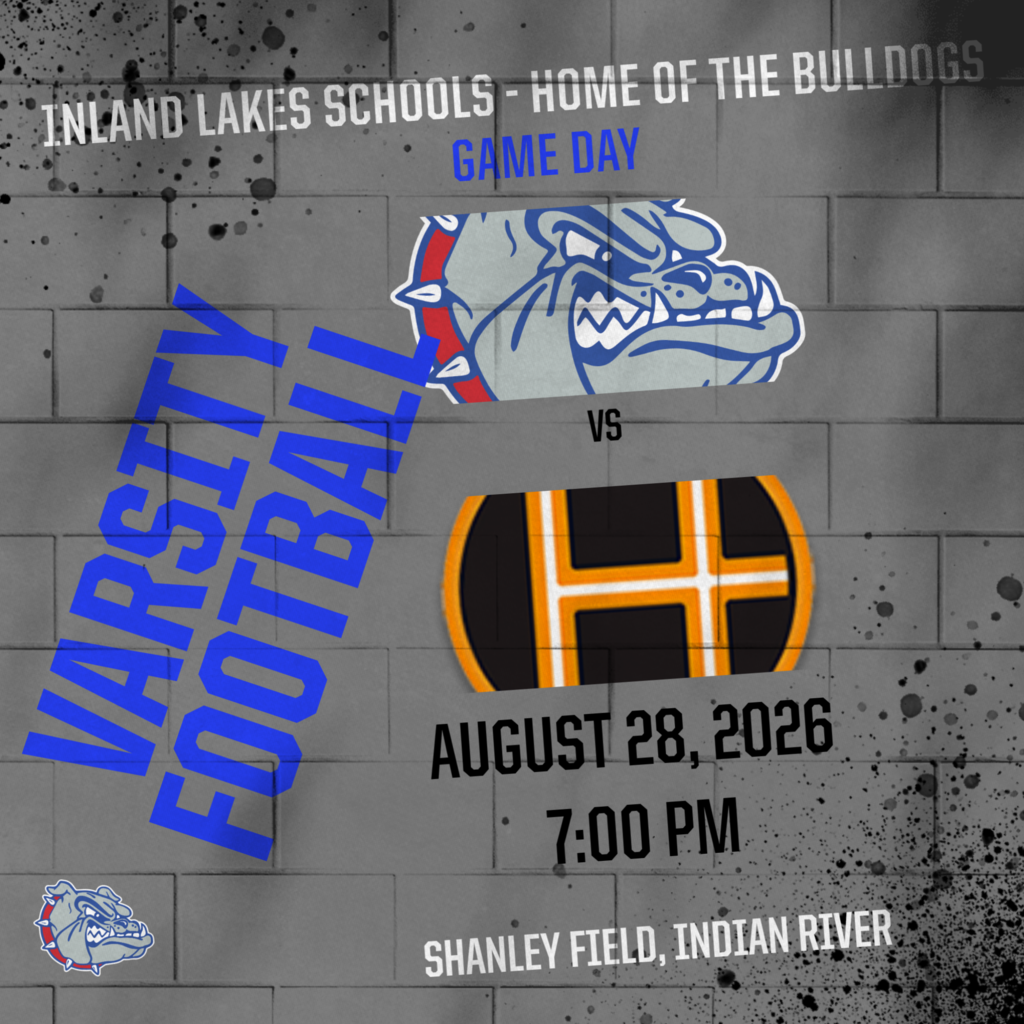 GAME DAY announcement. The varsity team kicks off the season at 7pm against Hillman.