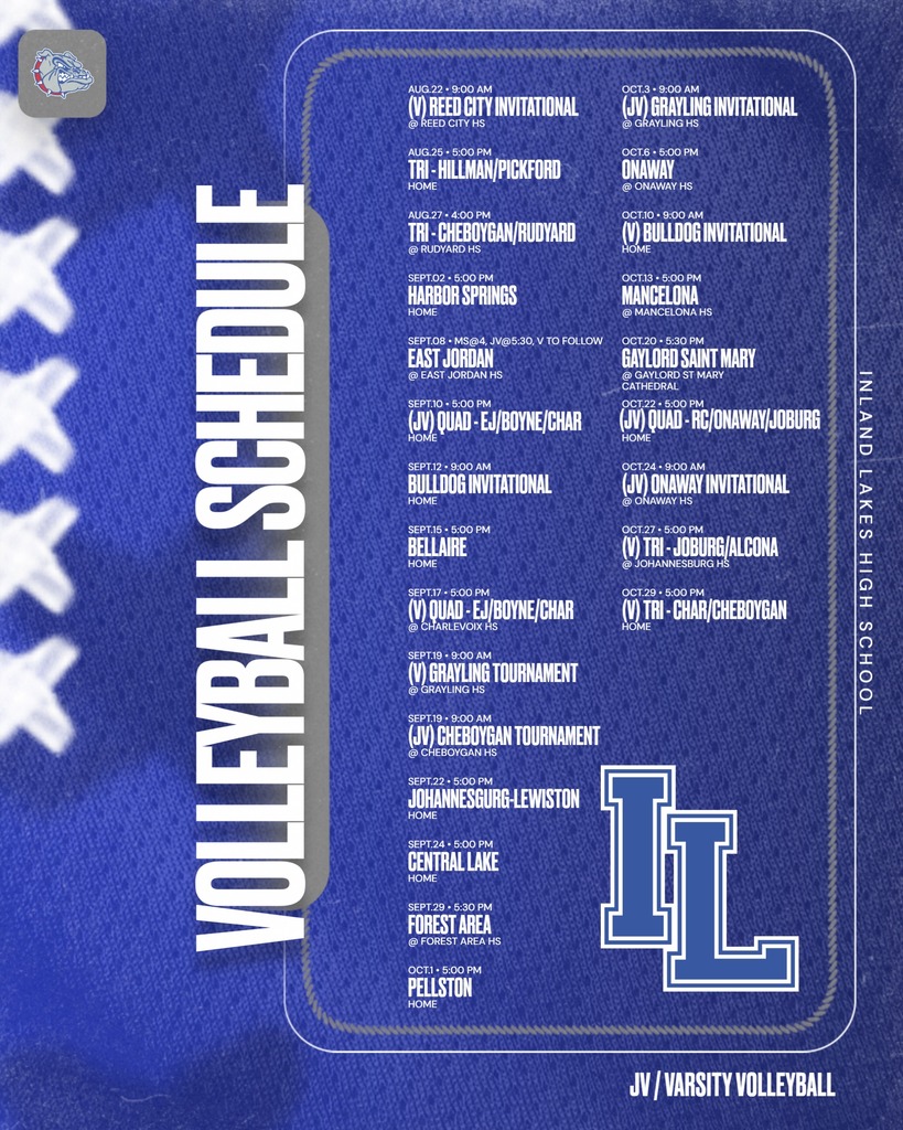 schedule for both varsity and jv volleyball.