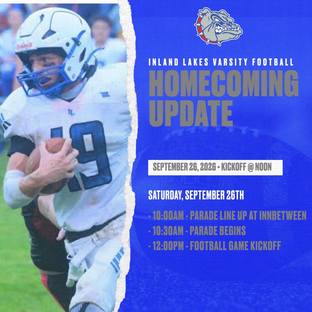 Homecoming update, this Saturday at noon is the game, 10:30am is the parade