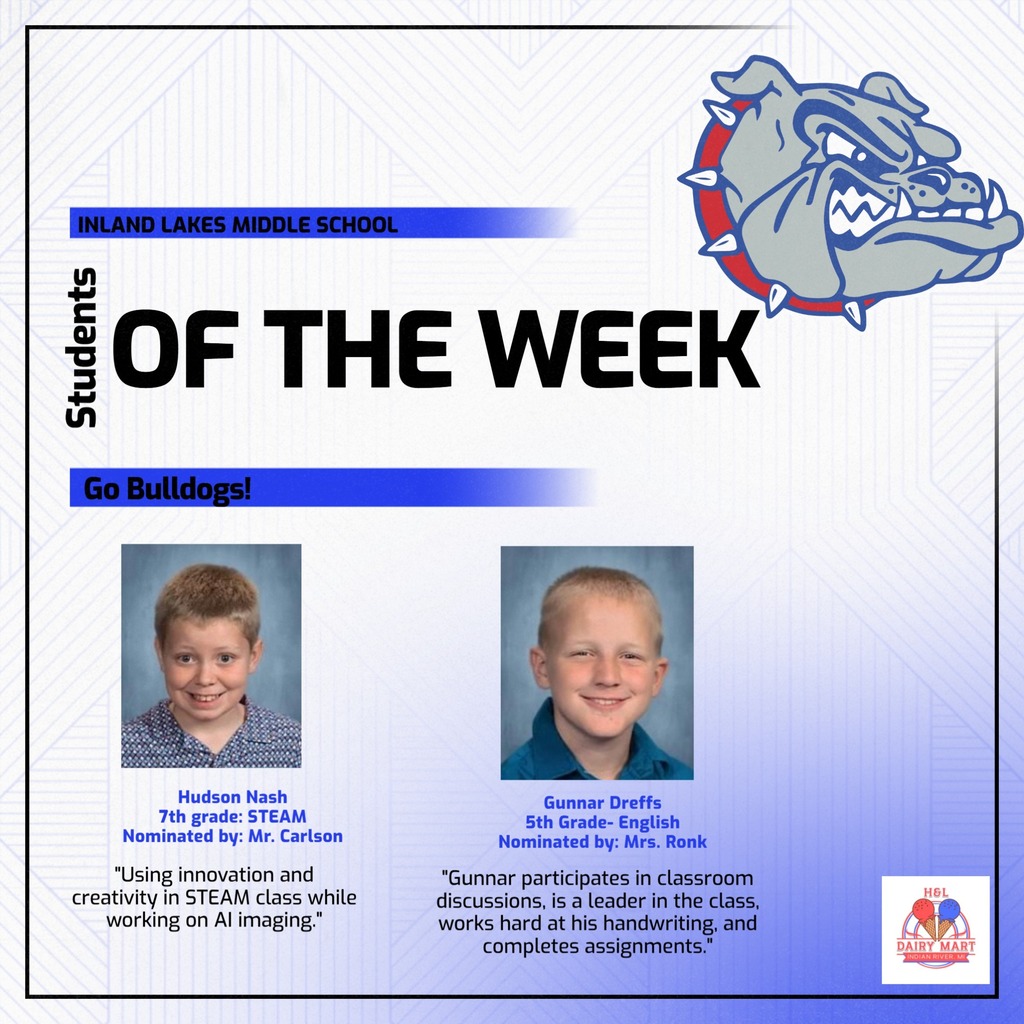 Middle School Students of the Week: Hudson Nash and Gunnar Dreffs!