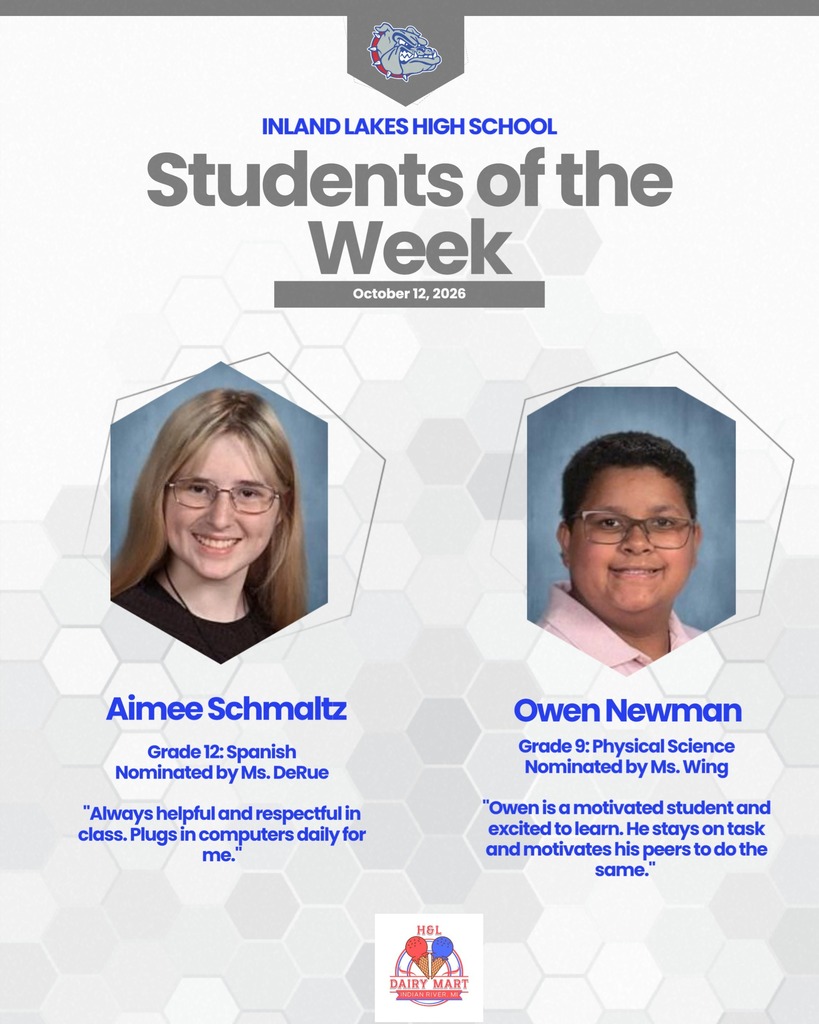 Congrats HS Students of the Week: Aimee Schmaltz and Owen Newman!