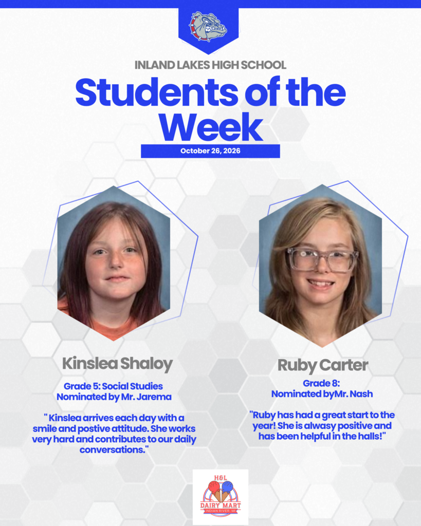 Congrats MS Students of the Week: Kinslea Shaloy and Ruby Carter!