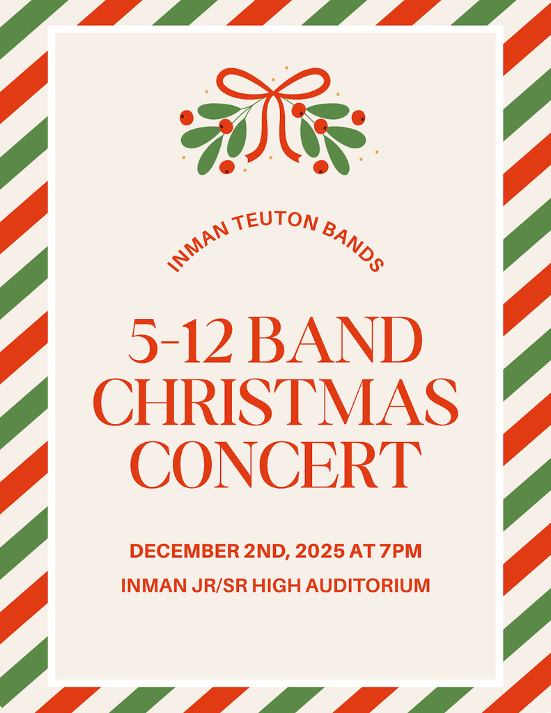 5-12  Christmas Band Concert December 2, 2025. 7P< at IHS Auditorium