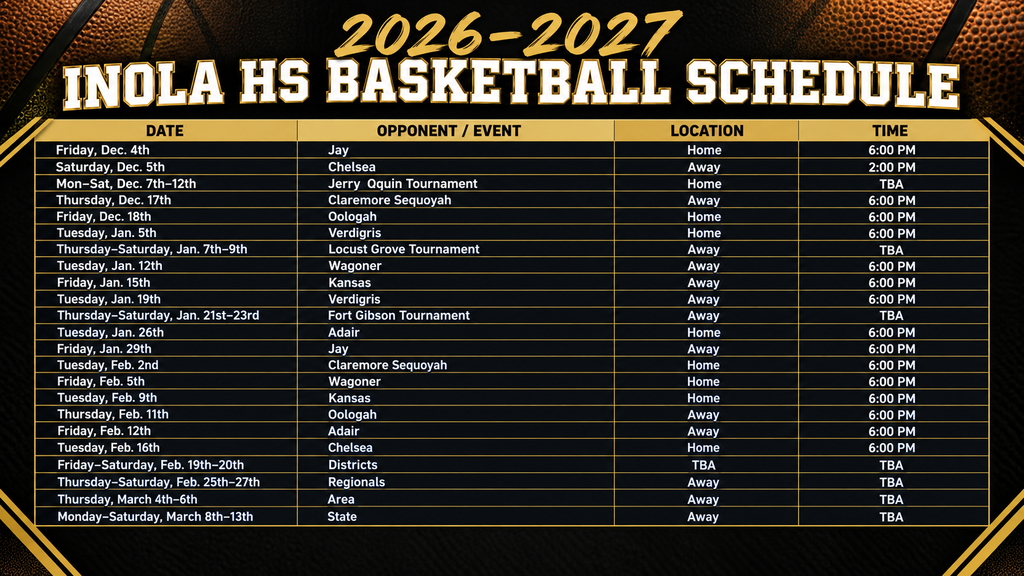 BB Schedule