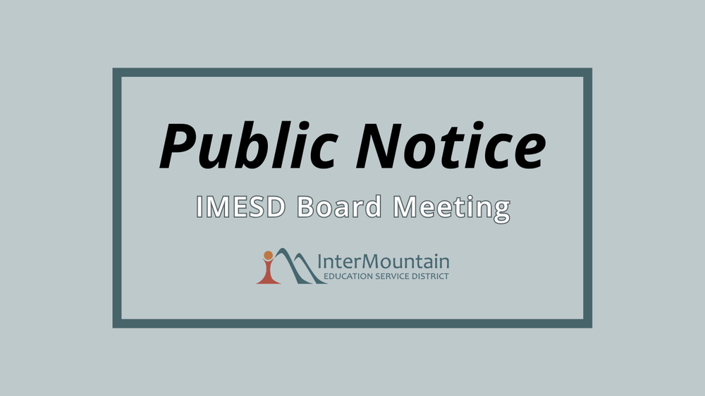 Public Notice of IMESD Board Meeting