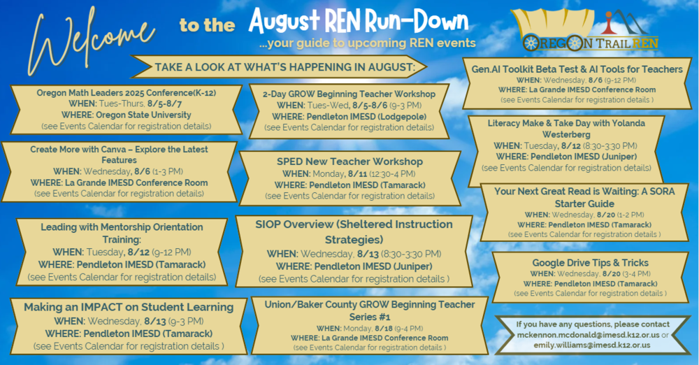 August REN run-down