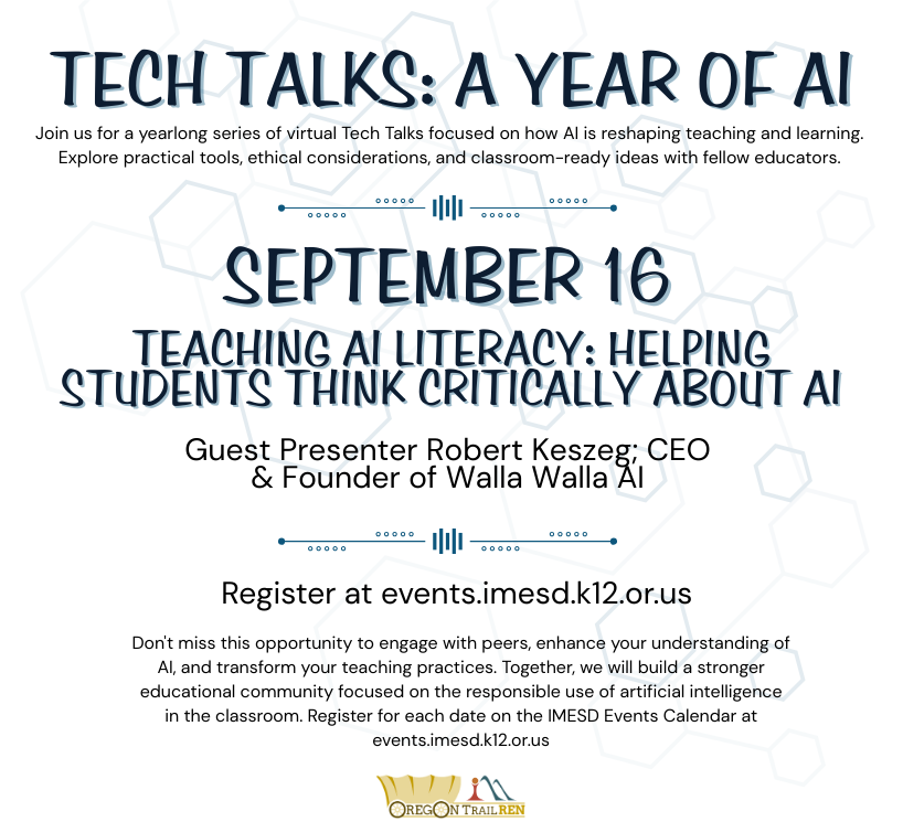 A visual flier of the tech talk event