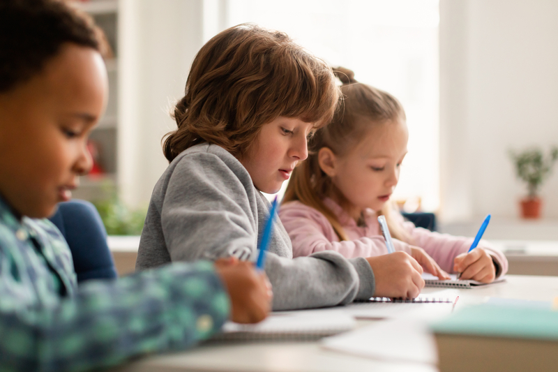 students at desks
