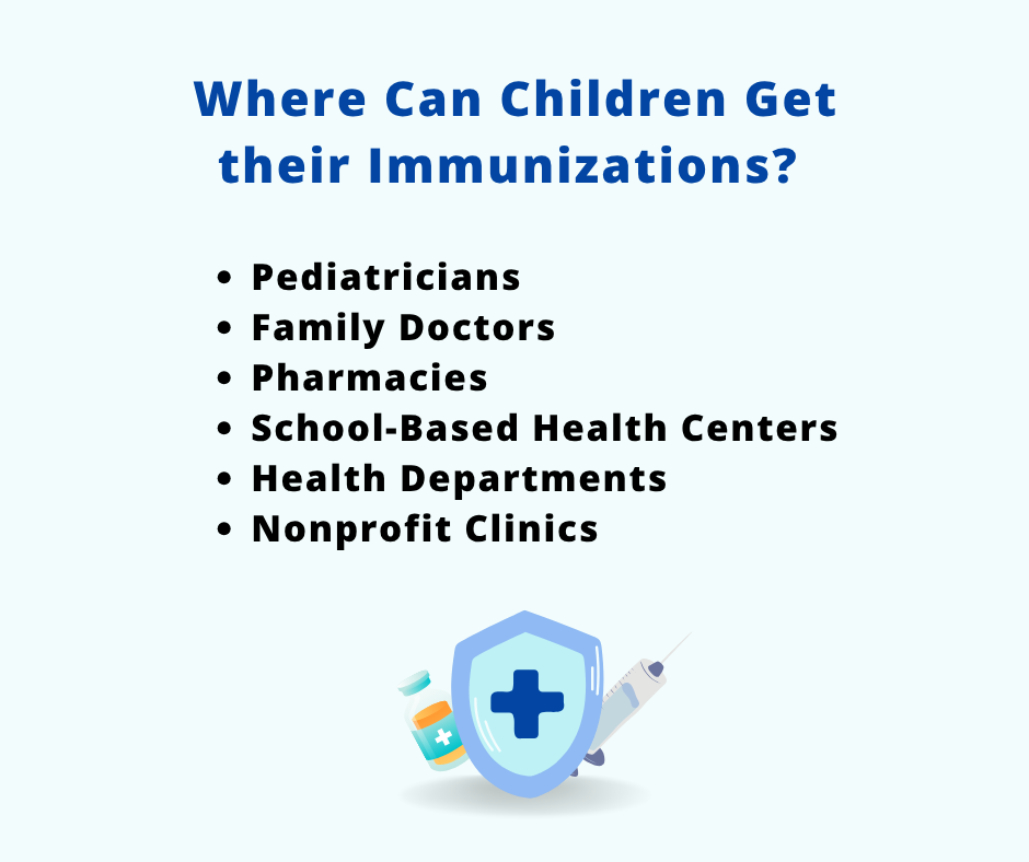 where can children get immmunizations?