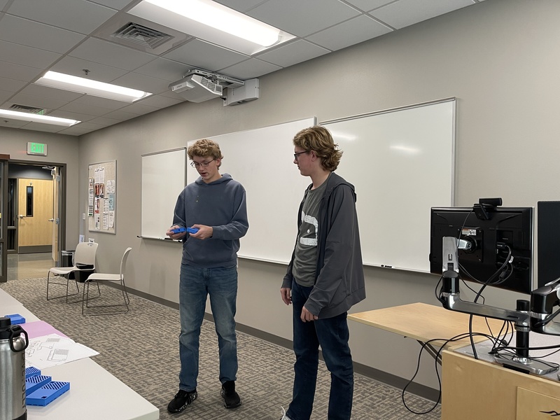 Students present their marble maze