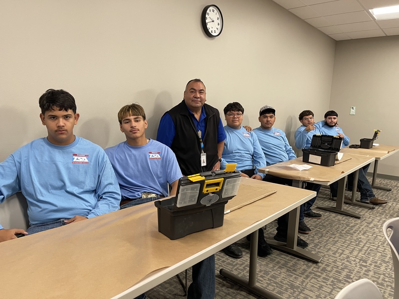 Students wait for instructions