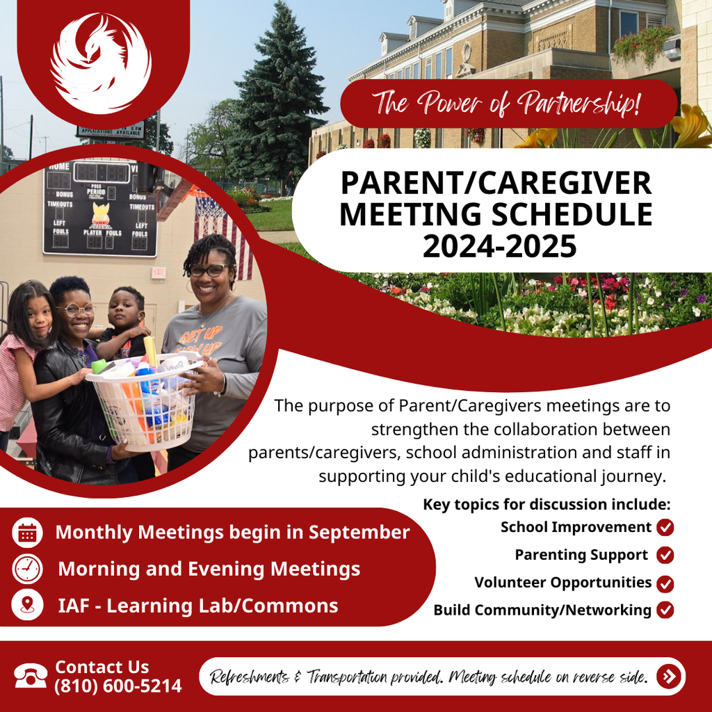 Parent/Caregiver Meeting Schedule