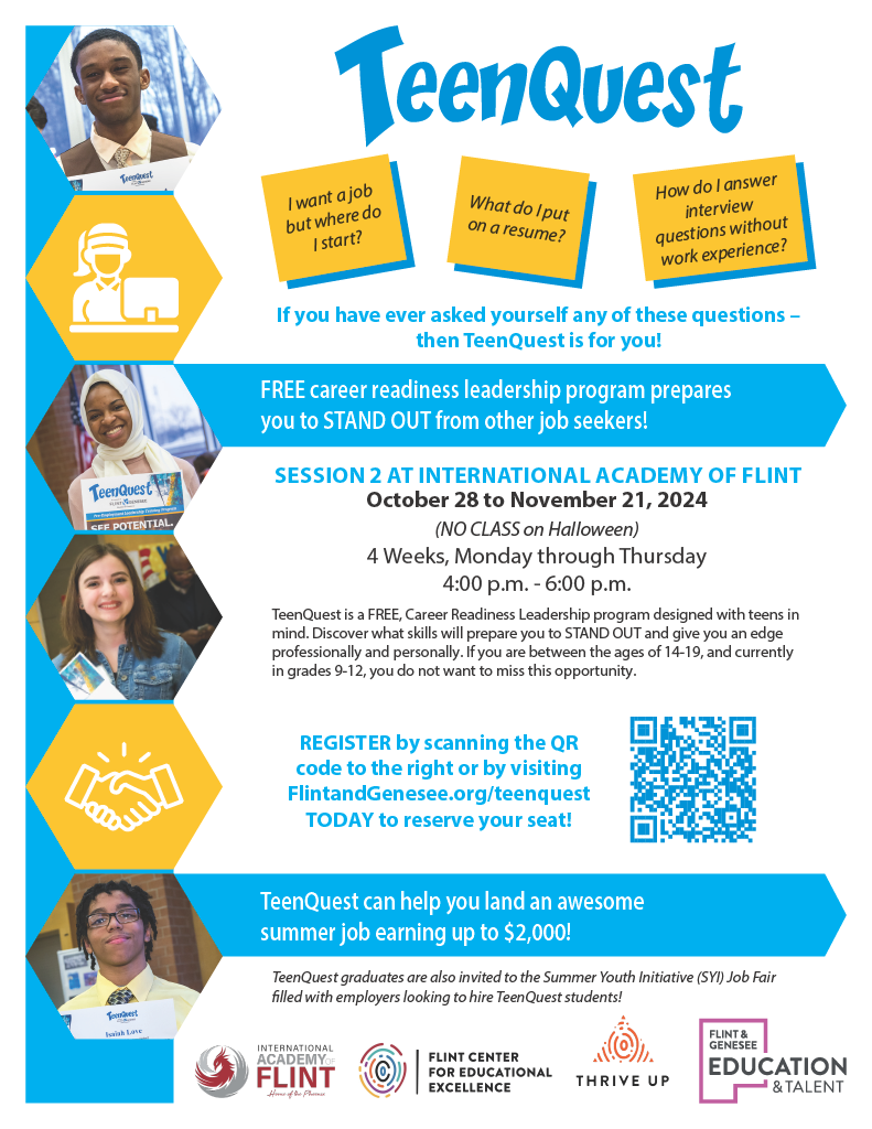 TeenQuest Fall Registration