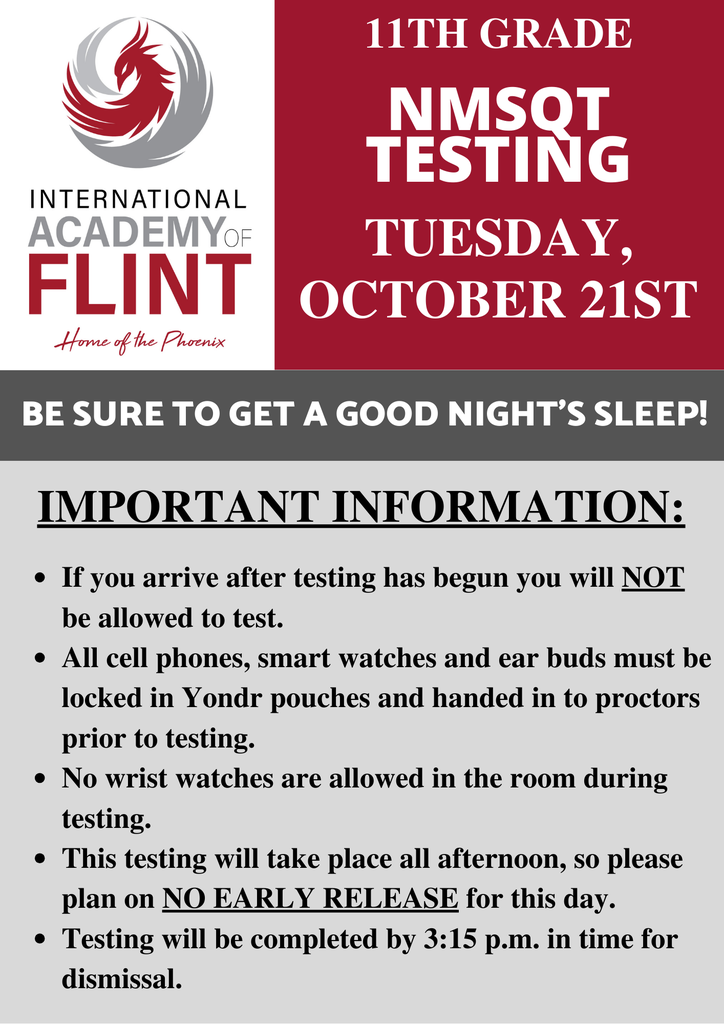 NMSQT Testing Flyer
