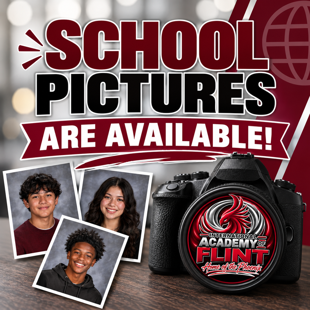 School Pictures Are Available; image of camera with school logo on lens, stock student photo images