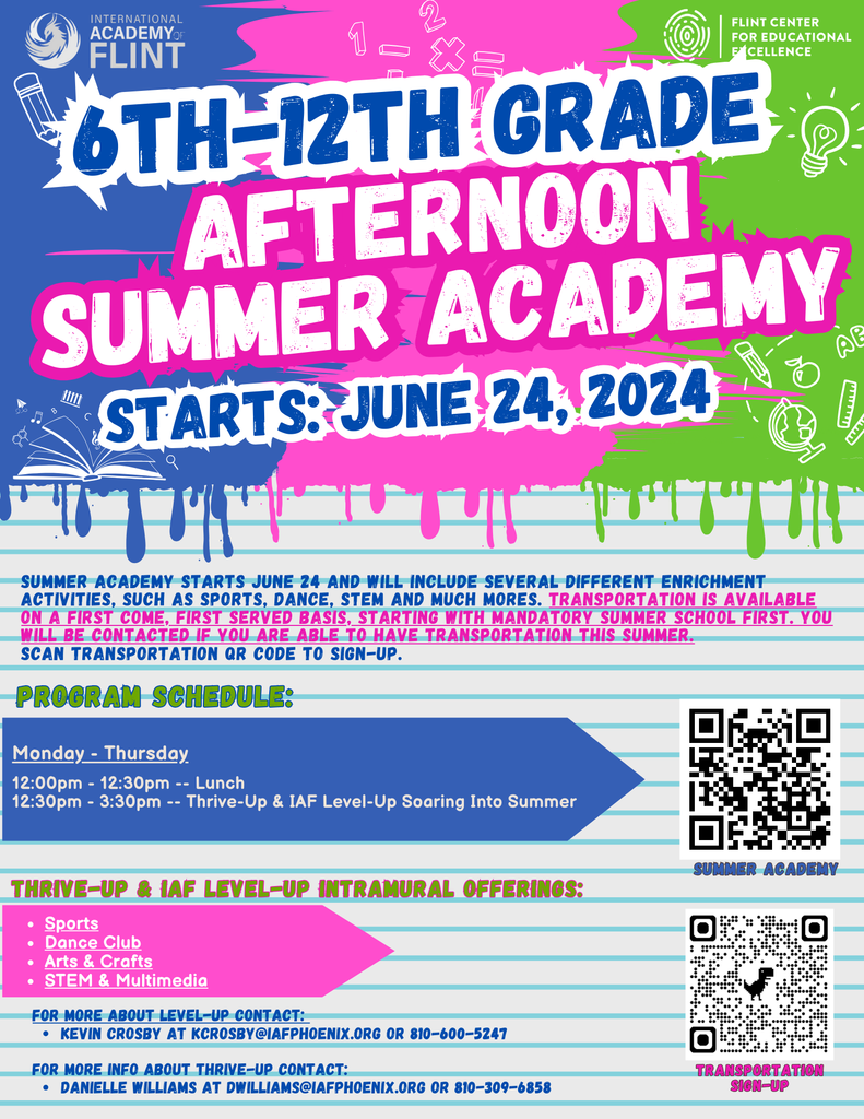 6-12 Summer Academy Registration