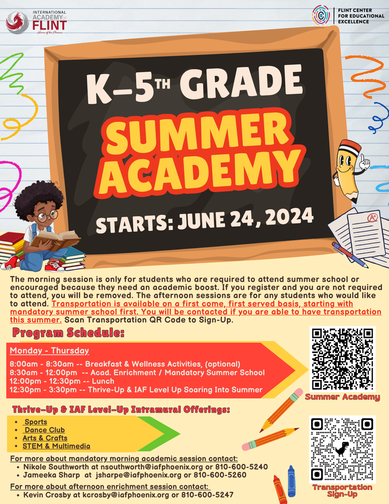 K-5 Summer Academy Registration