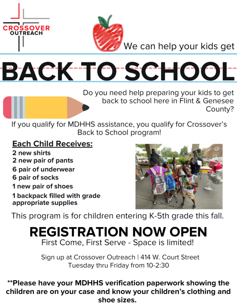 Crossover Outreach Back to School Program