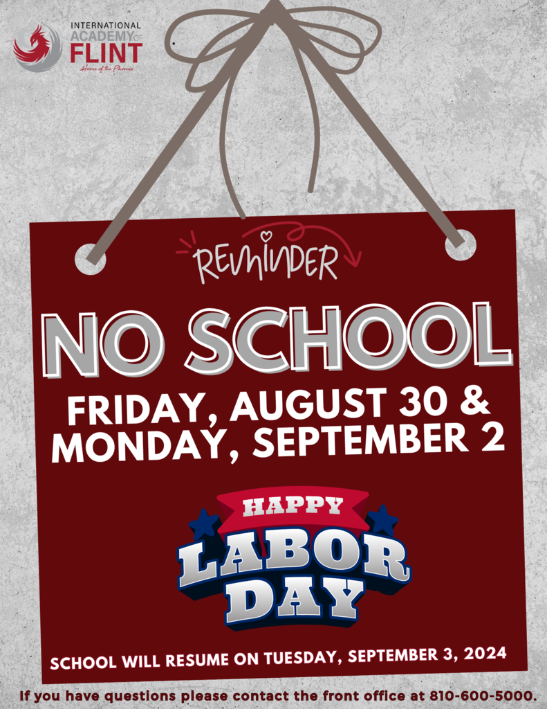 LABOR DAY - NO SCHOOL - BUILDING CLOSED