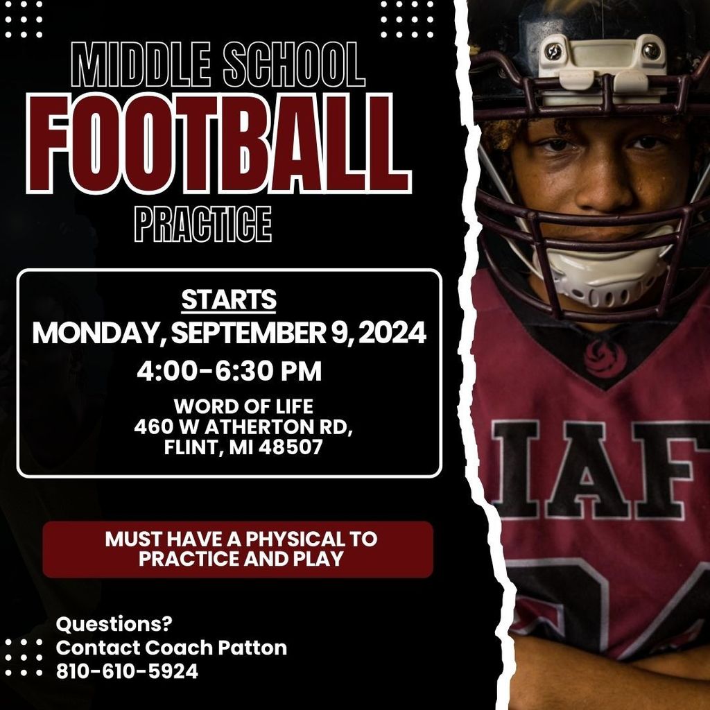 Middle School Football Practice