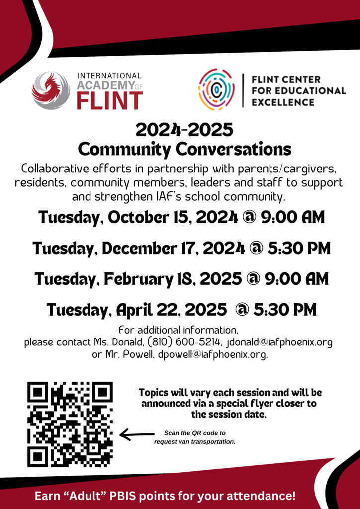 Community Conversations Schedule