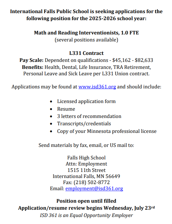 Math and Reading Interventionists