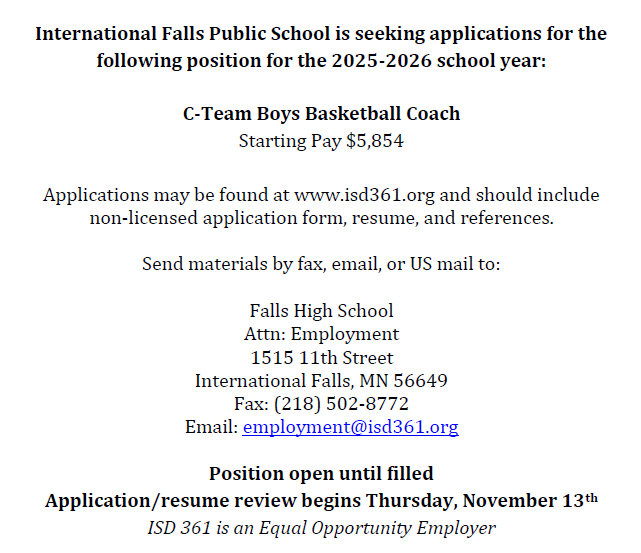 C-Team Boys Basketball Coach