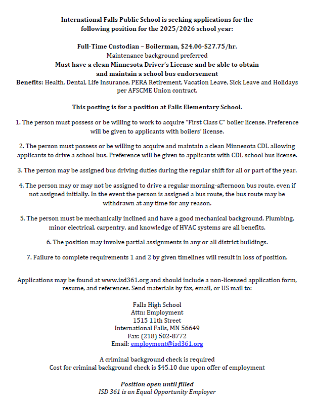 FES Custodian - Boilerman 12.29.25