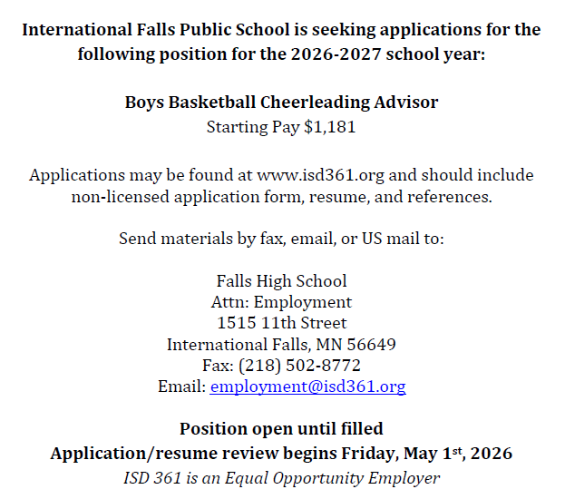Boys Basketball Cheerleading Advisor