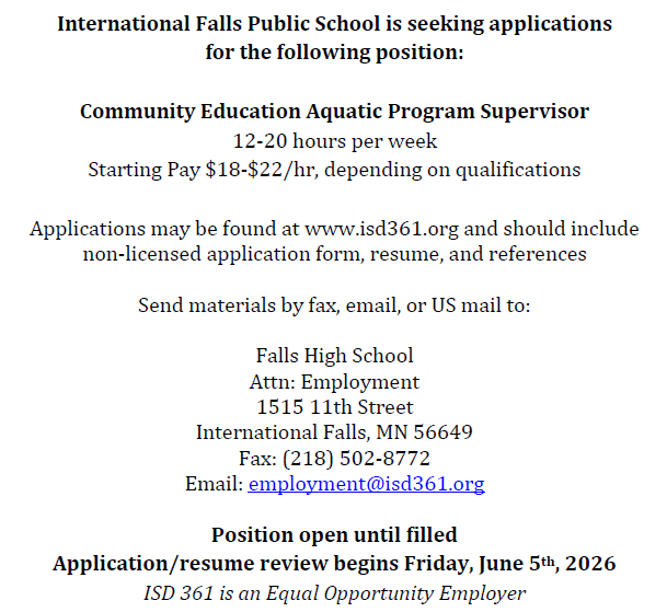 Com Ed Aquatic Program Supervisor 5.12.26