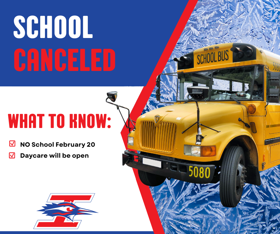 No School today, Friday, February 20