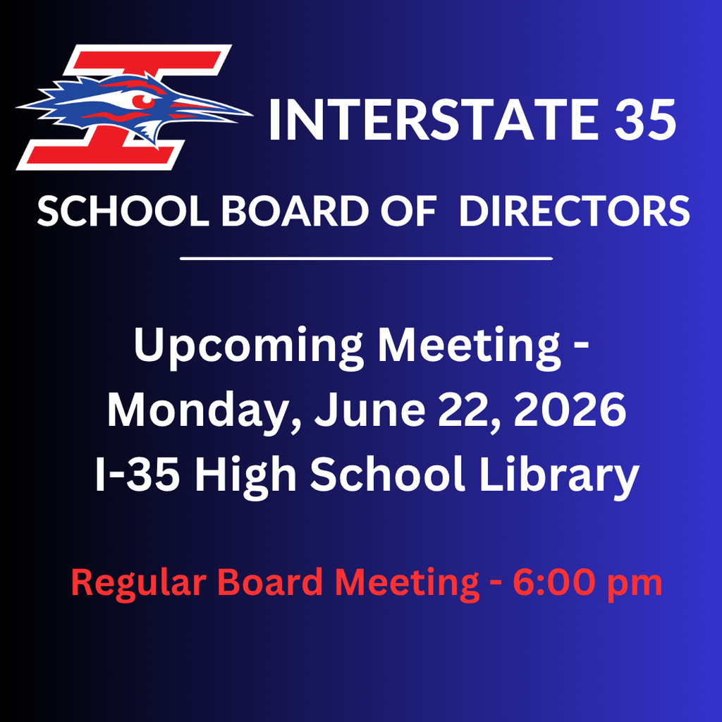 Board meeting notice  for Monday, June 22, 2026 at 6:00 pm in the High School Library