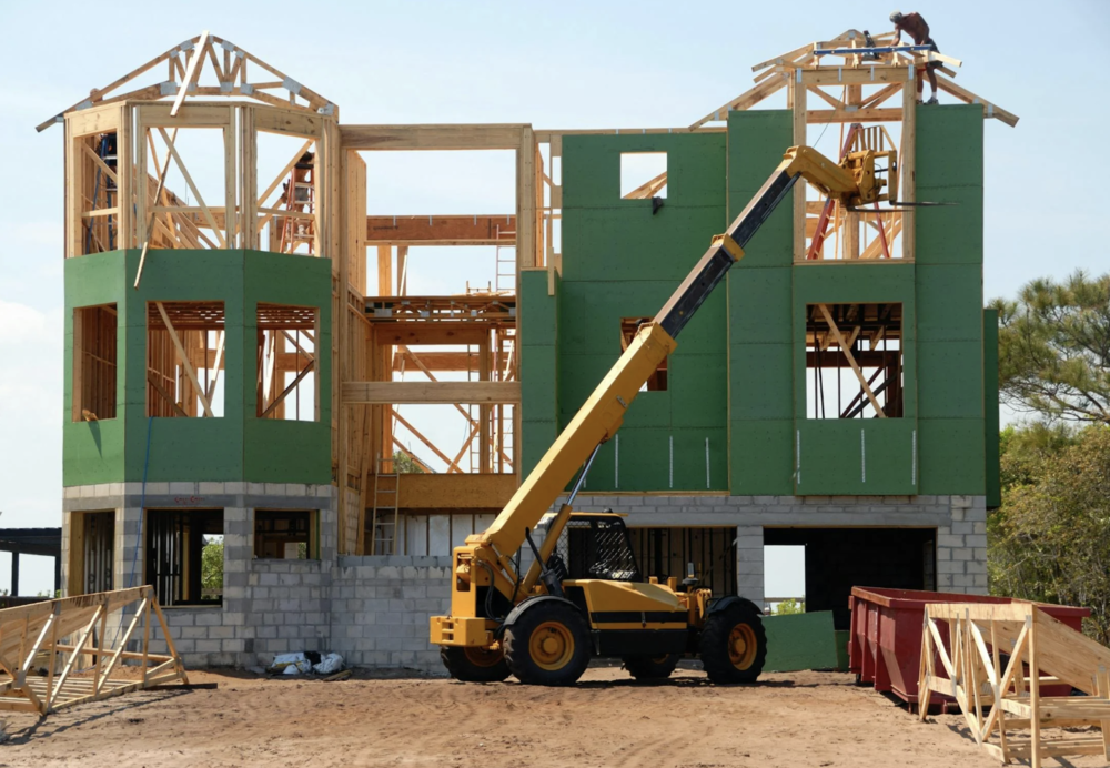 A house under construction