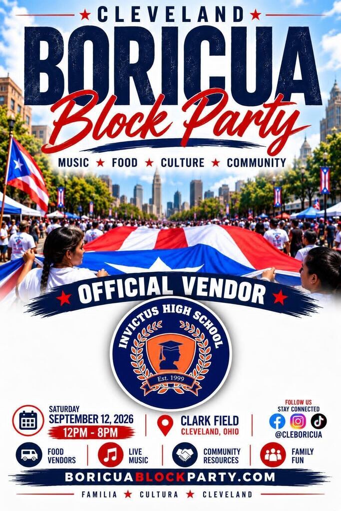 Flyer for Boricua Block Party Invictus Official Vendor