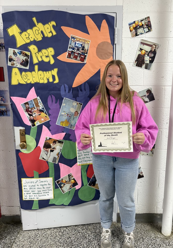Student with certificate