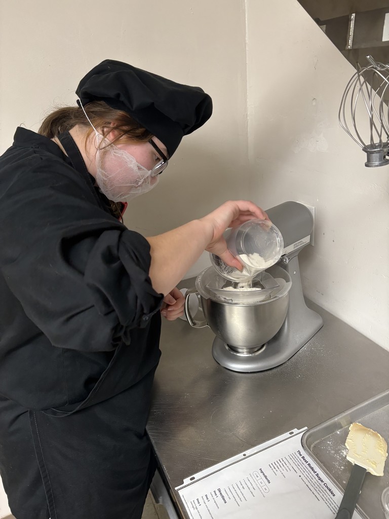 student making cookies