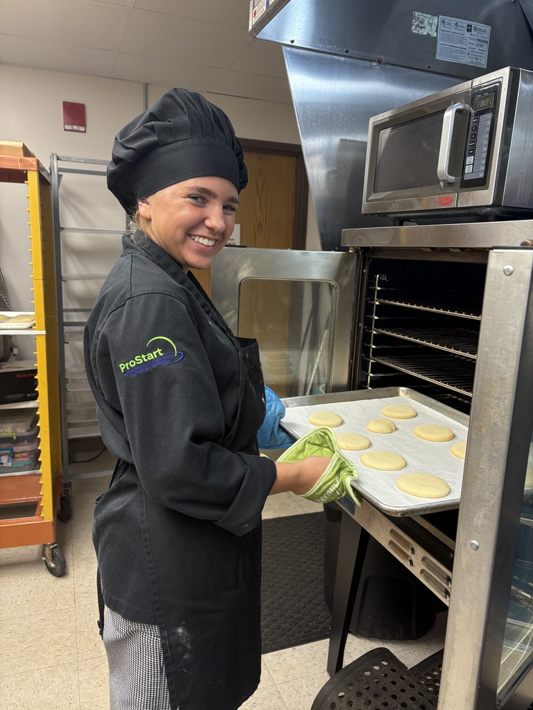 student making cookies