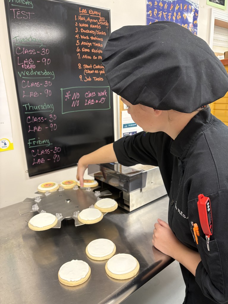 student making cookies