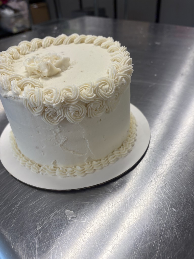 cake with white frosting