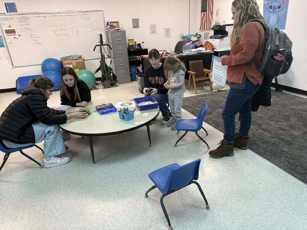 image from early on family night with Students Leading Students (SLS)