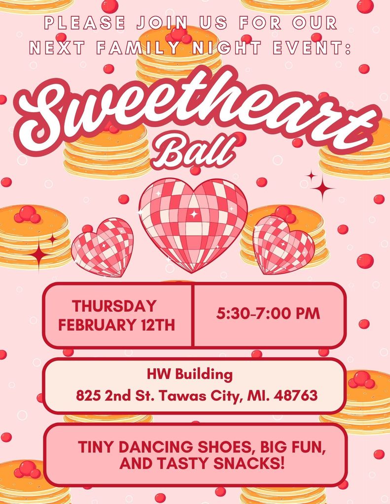 Flyer for Family Night 2/12/26, 5:30 - 7 PM, HW Building